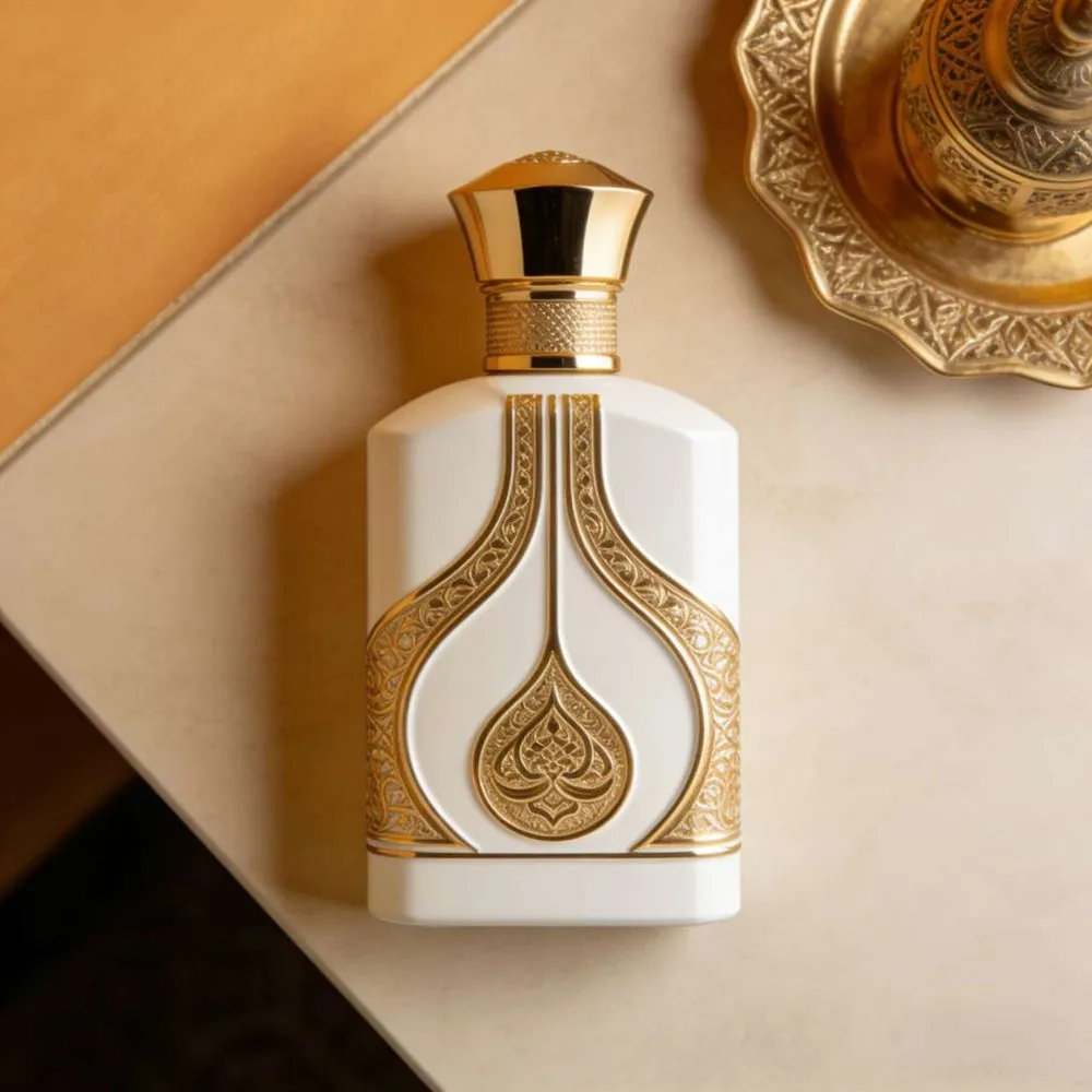 Desert Pearl White Gold perfume bottle for UAE luxury market