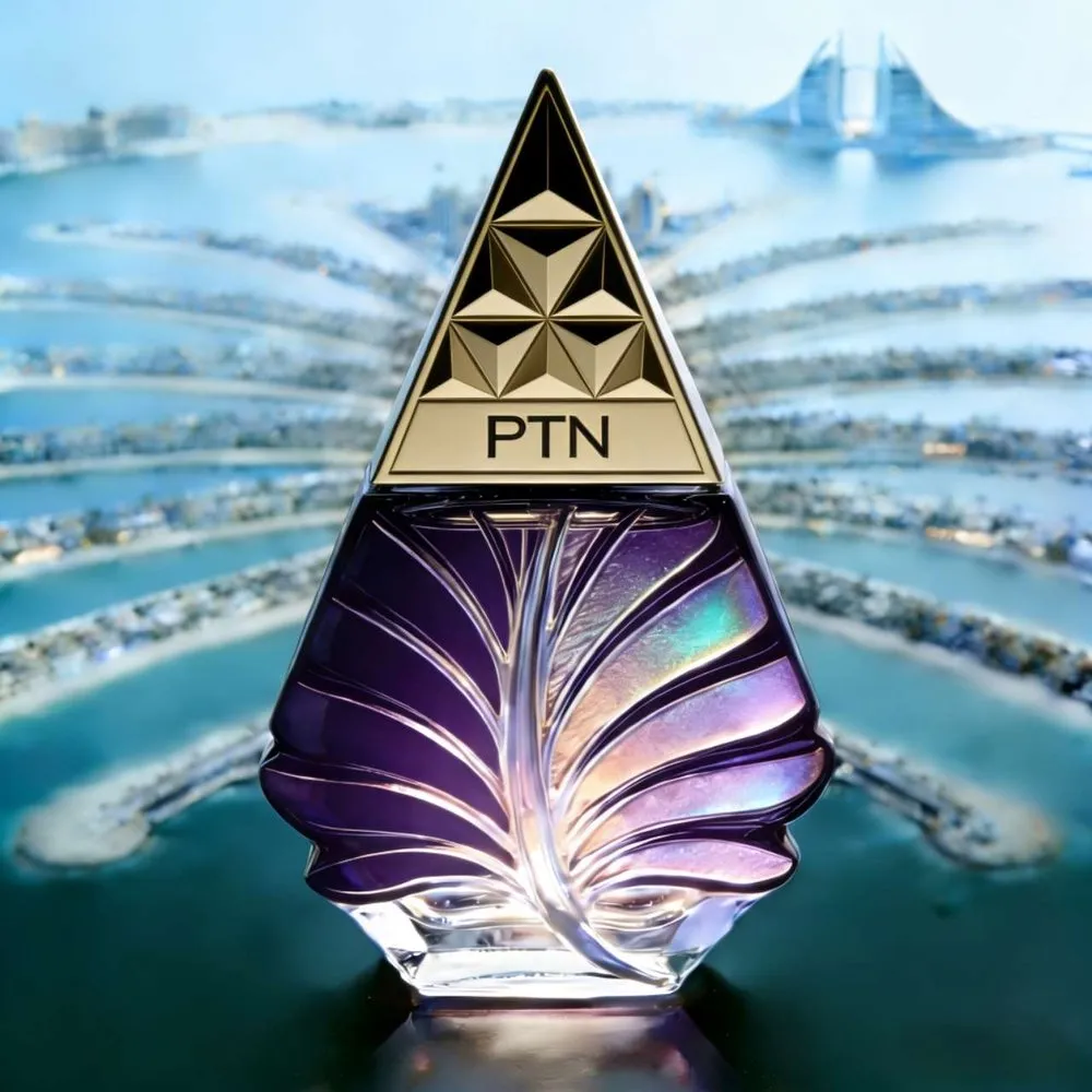 Dubai Leaf Purple perfume bottle for UAE market